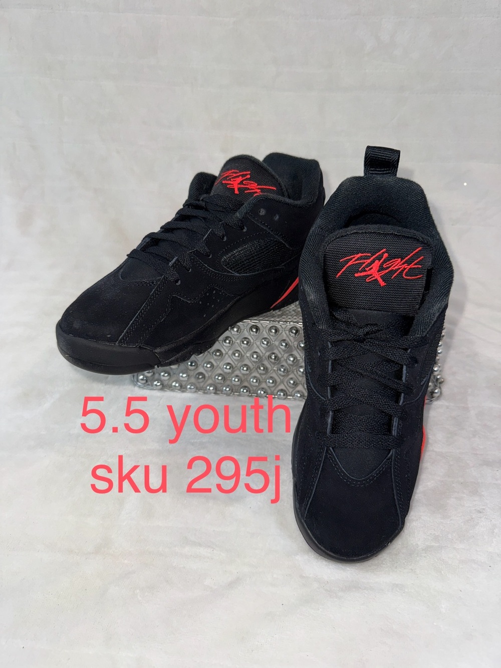 Jordan Kid Jumpman MVP 92 (GS) boy’s 5.5, 7 girls Black Sneakers with Red Flight